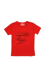 MYTHS - BOING PRINTED WASHED JERSEY T-SHIRT - RED