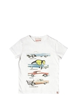 MYTHS - CARS PRINTED JERSEY T-SHIRT - WHITE