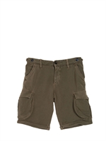 MYTHS - COTTON PIQUET CARGO SHORTS - MILITARY GREEN