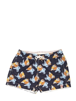 MYTHS - PRINTED NYLON SWIM SHORTS - MULTI BLUE
