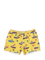 MYTHS - PRINTED NYLON SWIM SHORTS - MULTI YELLOW
