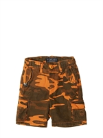 HYDROGEN - RIPSTOP COTTON CARGO SHORTS - ORANGE FLUO