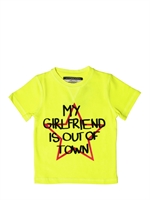 HYDROGEN - BRONZAJI COTTON JERSEY BOY T-SHIRT - YELLOW FLUO