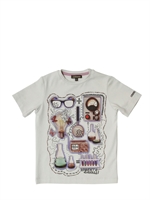 ROBERTO CAVALLI - COTTON JERSEY PRINTED T-SHIRT - ICE GREY