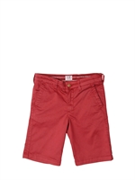 C.P.COMPANY UNDERSIXTEEN - STRETCH COTTON BERMUDA SHORTS - RED