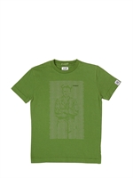 C.P.COMPANY UNDERSIXTEEN - COTTON JERSEY PRINTED T-SHIRT - GREEN