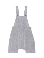 COSÌ COM'È - ORGANIC LINEN CHAMBRAY OVERALLS - BLUE