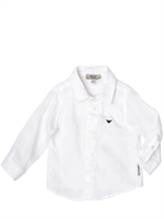 ARMANI JUNIOR - LINEN SHIRT - WHITE
