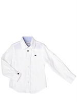 ARMANI JUNIOR - LINEN SHIRT - WHITE