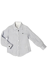 ARMANI JUNIOR - LINEN SHIRT - LIGHT BLUE