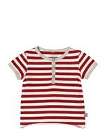 STELLA MCCARTNEY KIDS - STRIPED ORGANIC COTTON T-SHIRT - RED