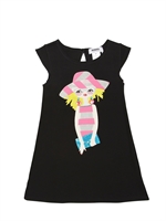 RYKIEL ENFANT - COTTON JERSEY LADY DRESS - BLACK