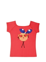 RYKIEL ENFANT - COTTON JERSEY PRINTED T-SHIRT - CORAL