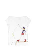 RYKIEL ENFANT - COTTON JERSEY PRINTED T-SHIRT - WHITE