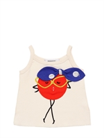 RYKIEL ENFANT - COTTON JERSEY PRINTED  TANK TOP - NATUREL