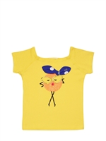 RYKIEL ENFANT - COTTON JERSEY PRINTED T-SHIRT - YELLOW
