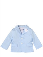 SIMONETTA TINY - COTTON SATEEN BLAZER - PALE BLUE