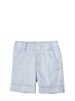 SIMONETTA TINY - COTTON SATEEN BERMUDA SHORTS - PALE BLUE