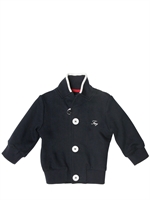 FAY - COTTON FLEECE JACKET - NAVY BLUE