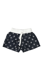 FAY - LOGO BEACH TRUNKS - BLUE NAVY