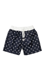 FAY - LOGO BEACH TRUNKS - NAVY BLUE