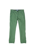 FAY - COTTON SLIM FIT TROUSERS - GREEN
