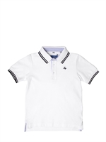 FAY - COTTON PIQUET POLO - WHITE