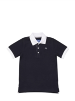 FAY - COTTON PIQUET POLO - BLUE NAVY