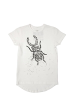 NEW GENERALS - BEETLE PRINTED JERSEY T-SHIRT - WHITE