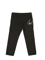 NEW GENERALS - 5 POCKETS BEETLE PRINTED COTTON JEANS - BLACK