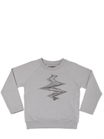 NEW GENERALS - ZAP PRINTED ROUND NECK COTTON SWEATSHIRT - LIGHT GREY
