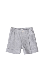 IL GUFO - LINEN BERMUDA SHORTS - LIGHT GREY