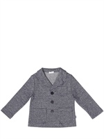 IL GUFO - RAW CUT JERSEY BLAZER - BLUE MELANGE