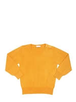 IL GUFO - WASHED COTTON ROUND NECK KNITWEAR - OCHRE