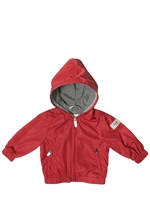 IL GUFO - NYLON HOODED ZIP UP JACKET - RED