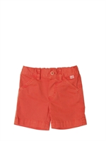 IL GUFO - STONE WASHED COTTON SHORTS - ORANGE