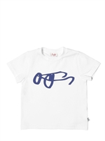 IL GUFO - COTTON JERSEY EYEGLASSES T-SHIRT - WHITE/BLUETTE