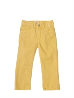 IL GUFO - 5 POCKET GABARDINE JEANS - OCHRE