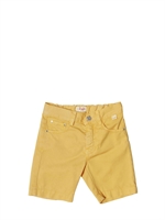 IL GUFO - 5 POCKET GABARDINE BERMUDA SHORTS - OCHRE