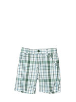 IL GUFO - COTTON POPLIN CHECKED BERMUDA SHORTS - GREEN