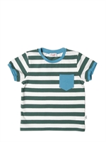 IL GUFO - STRIPED COTTON JERSEY T-SHIRT - WHITE/GREEN