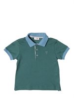 IL GUFO - COTTON PIQUET POLO SHIRT - GREEN