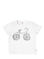 IL GUFO - COTTON JERSEY BICYCLE T-SHIRT - WHITE/GREY