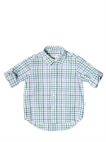 IL GUFO - COTTON POPLIN CHECKED SHIRT - GREEN