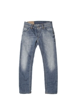 DKING - STONE WASHED SLIM FIT DENIM JEANS - LIGHT DENIM