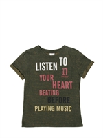 DKING - PRINTED JERSEY T-SHIRT - MILITARY GREEN