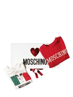 MOSCHINO BABY - TWO BOY BODIES GIFT SET - WHITE/RED
