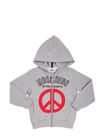 MOSCHINO KID - MOSCHINO IN THE HEARTS JERSEY SWEATSHIRT - GREY  MELANGE