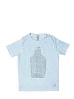BOB - REVERSE PRINT JERSEY T-SHIRT - LIGHT BLUE