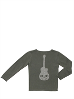 ZADIG&VOLTAIRE - COTTON V-NECK BACK PRINT KNITWEAR - MILITARY GREEN